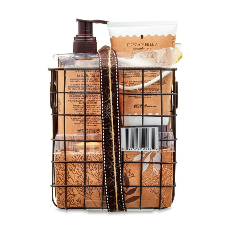 Tuscan Hills French Lavender 5 Piece Shower Caddy Set