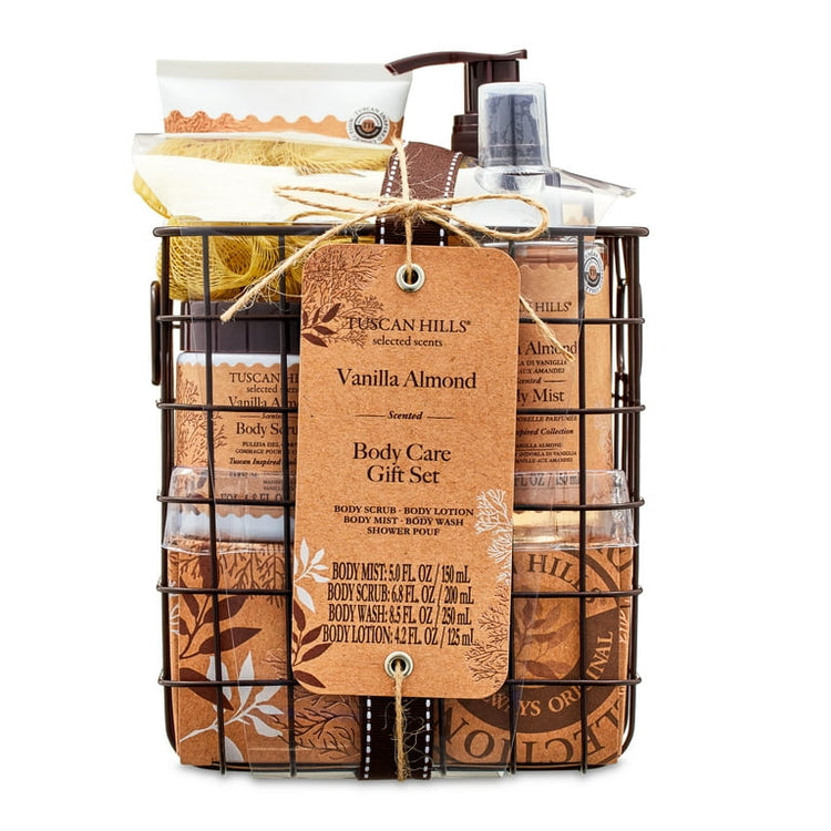 Tuscan Hills Vanilla Almond 5 Piece Shower Caddy Set