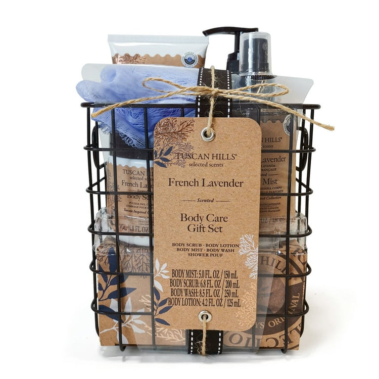 Tuscan Hills French Lavender 5 Piece Shower Caddy Set