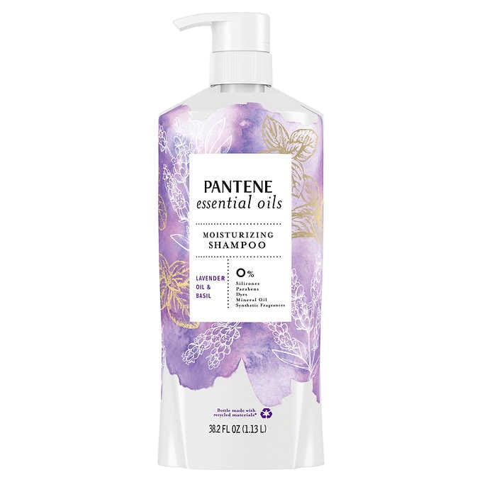 Lavender Oil and Basil Essential Oils by Pantene Shampoo